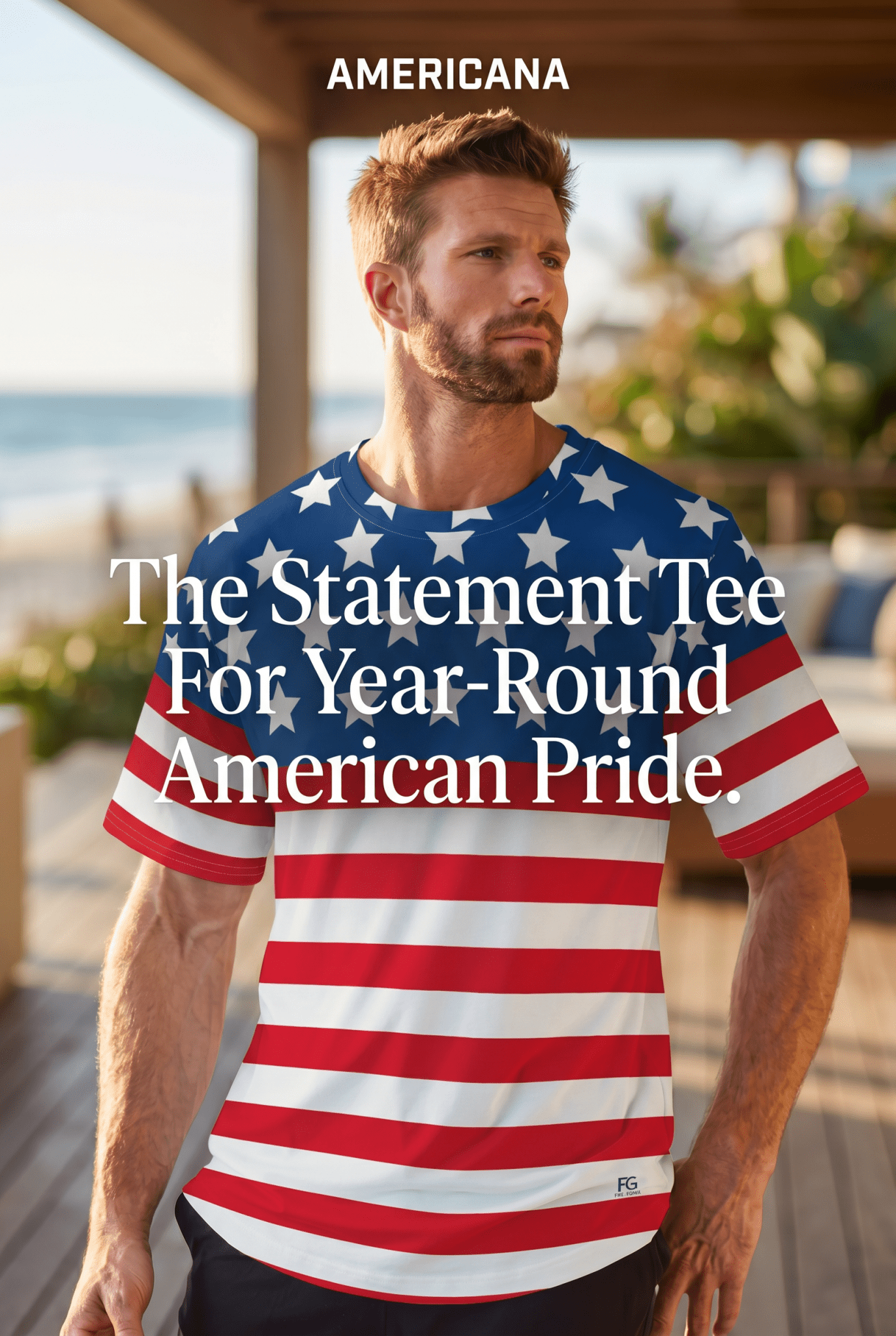 AMERICANA Luxury Ring-Spun Cotton Tee - Feel Good Clothing CompanyAMERICANA Luxury Ring-Spun Cotton TeeAMERICANA Luxury Ring-Spun Cotton TeeFeel Good Clothing Company