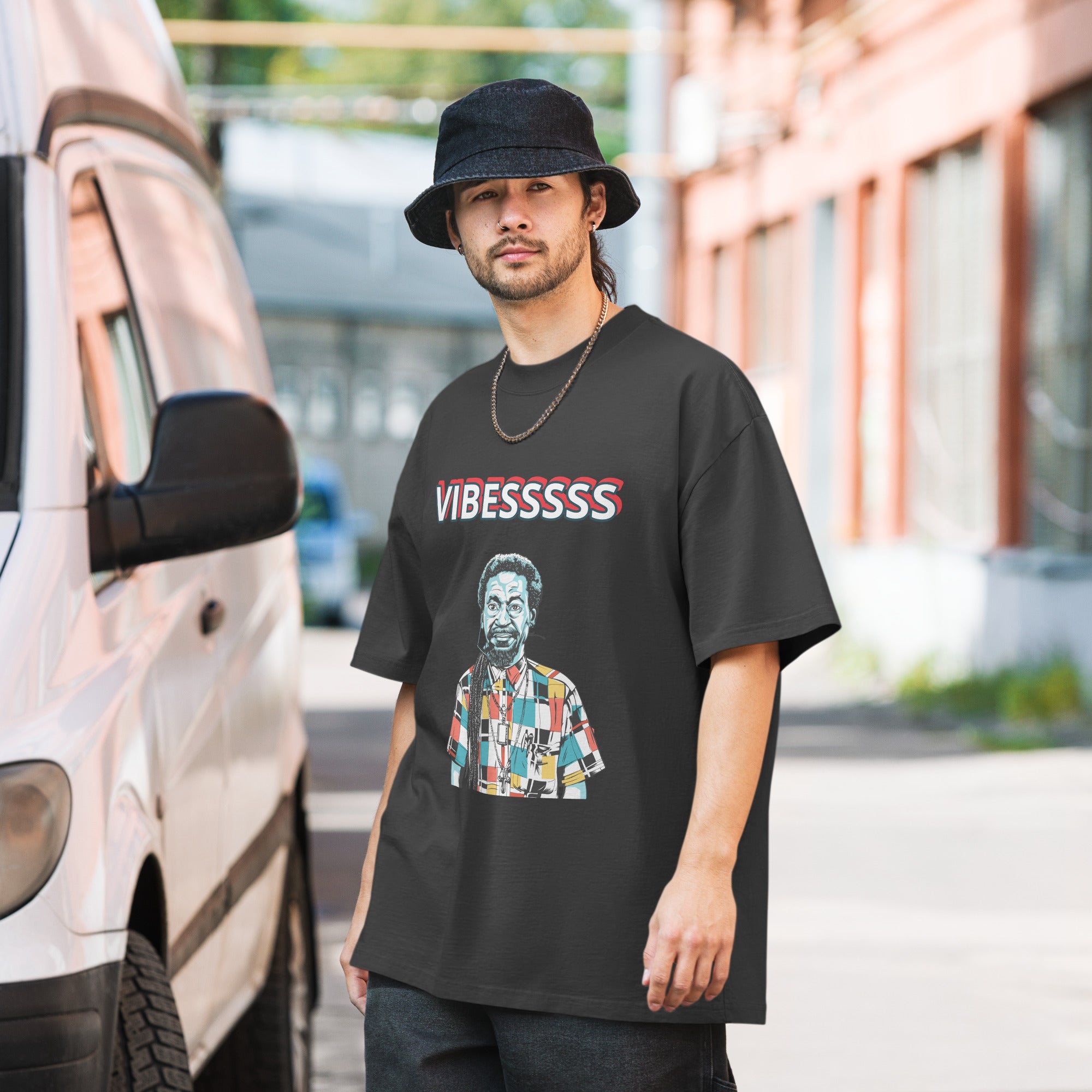 VIBESSS Oversized faded t-shirt