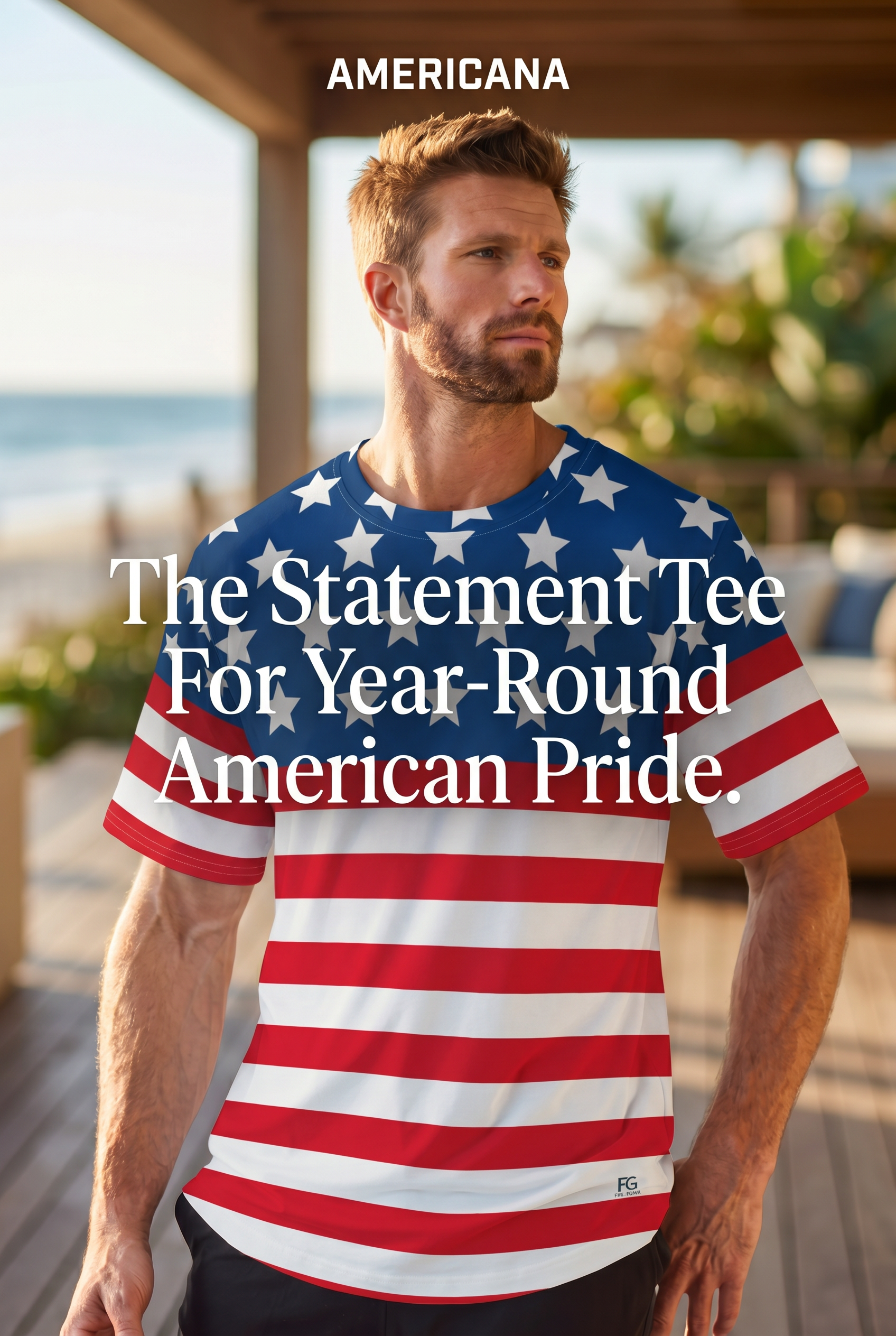 AMERICANA Luxury Ring-Spun Cotton Tee