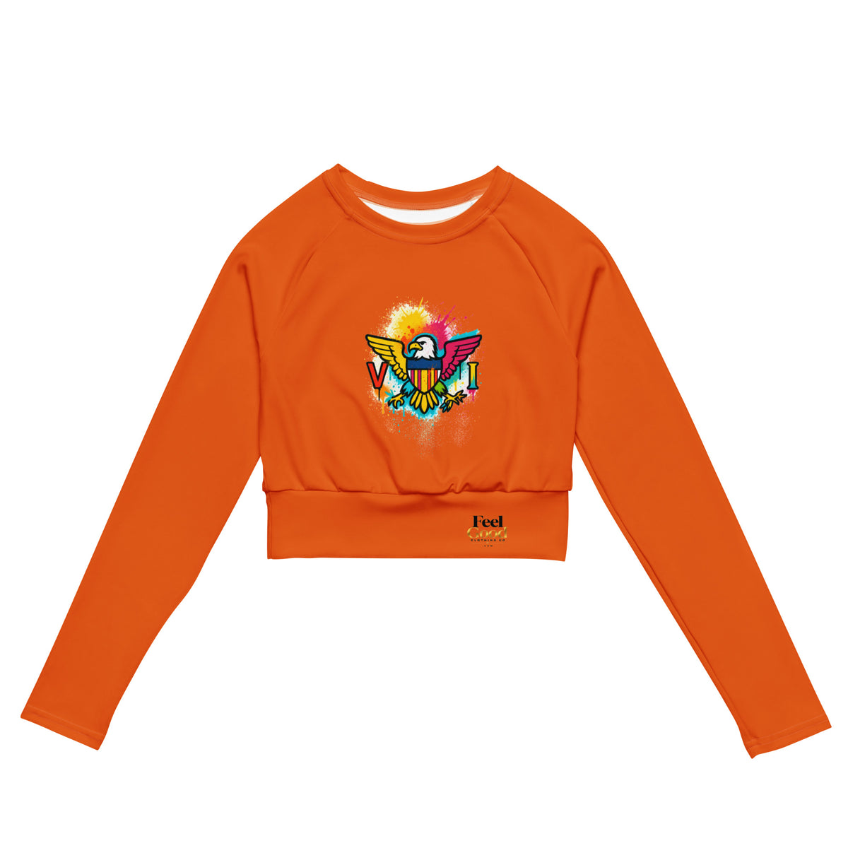 SPIRIT OF VI Eco-Friendly Long Sleeve Crop Top Rash Guard – UPF Swim & Active