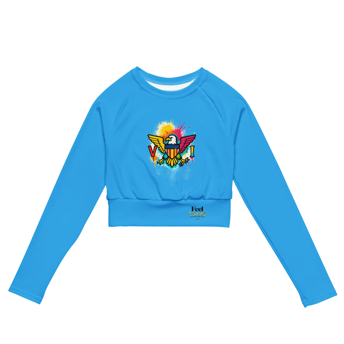 SPIRIT OF VI Eco-Friendly Long Sleeve Crop Top Rash Guard – UPF Swim & Active