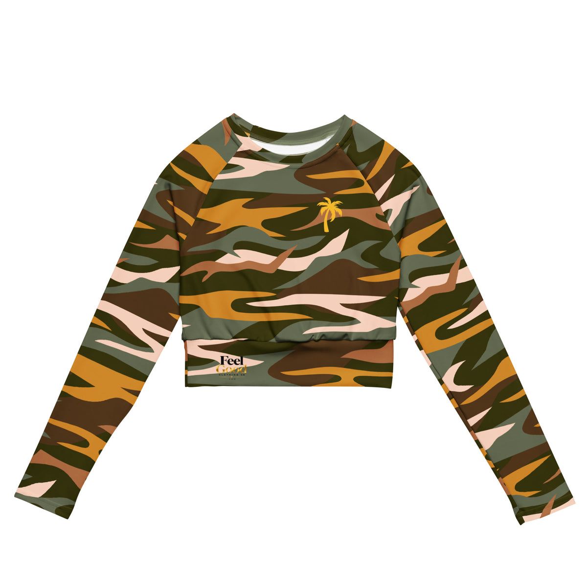 SPIRIT OF VI Eco-Friendly Long Sleeve Crop Top Rash Guard – UPF Swim & Active